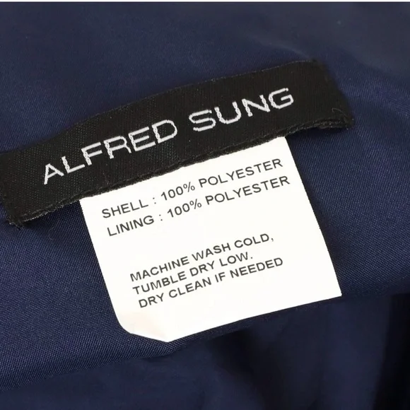 ALFRED SUNG D815S One-Shoulder A-Line Gown
18 Midnight Blue Formal Dress NEW B57 - Picture 2 of 2